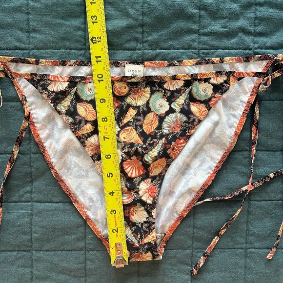 NWT Doen Positano bikini bottom in noir tresors de la mer XL - Picture 7 of 7